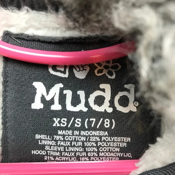 Mudd XS/S Hoodie Sweatshirt Girls Grey - Picture 3 of 4